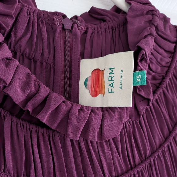 FARM RIO Burgundy Ruffled Blouse - Picture 8 of 16